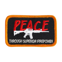 BILTWELL PEACE PATCH BLACK/RED/WHITE/ORANGE