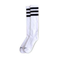 AMERICAN SOCKS KNEE HIGH OLD SCHOOL, TRIPLE BLACK STRIPED