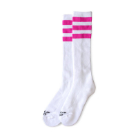 AMERICAN SOCKS KNEE HIGH PINK LAVIGNE, TRIPLE PINK STRIPED