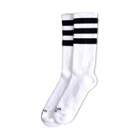 AMERICAN SOCKS MID HIGH OLD SCHOOL II TRIPLE BLACK STRIPED