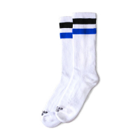 AMERICAN SOCKS MID HIGH PRANKSTER, BLACK/BLUE STRIPED