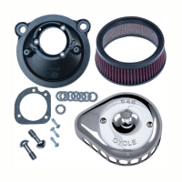 S&S, MINI TEARDROP STEALTH AIR CLEANER KIT. CHROME