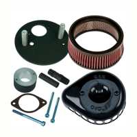 S&S, MINI TEARDROP STEALTH AIR CLEANER KIT. BLACK