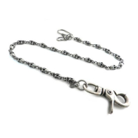 AMIGAZ PROFILE SKULL PEWTER WALLET CHAIN 19"