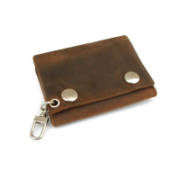 AMIGAZ VINTAGE BROWN LEATHER TRIFOLD WALLET