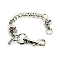 AMIGAZ CUT LEASH BRACELET WITH END SKULLS