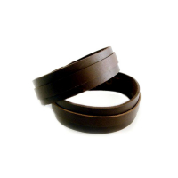 AMIGAZ BROWN LAYERED LEATHER STRAP BRACELET