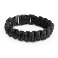 AMIGAZ PARA CORD BLACK BUCKLE BRACELET