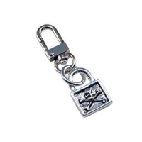 AMIGAZ SKULL LOCK CLIP-ON KEY CHAIN