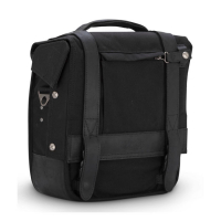 BURLY, VOYAGER SADDLEBAG. BLACK CORDURAÂ®