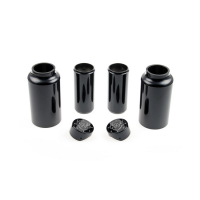 CULT-WERK, 6-PIECE FORK TUBE COVER KIT. GLOSS BLACK. LOGO