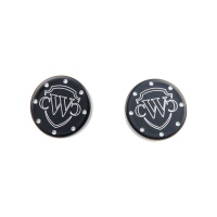 Cult-Werk, front axle cover kit. Gloss black with logo
