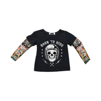 LT, KIDS TATTOO SLEEVE SHIRT BORN TO RIDE