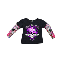 LT, KIDS TATTOO SLEEVE SHIRT GIRLY SKULL