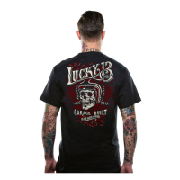 LUCKY 13 SKULL BUILT T-SHIRT BLACK