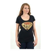 LUCKY 13 CURVES T-SHIRT BLACK