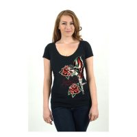 LUCKY 13 ROSE FAIRY T-SHIRT BLACK