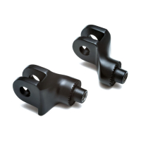 KURYAKYN SPLINED FOOTPEG ADAPTERS SATIN BLACK