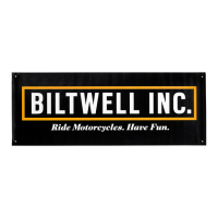 BILTWELL RMHF SHOP BANNER BLACK/WHITE/ORANGE