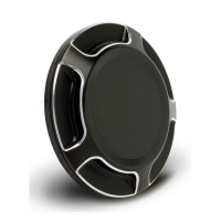 NESS, BEVELED GAS CAP BLACK