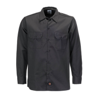 DICKIES LONG SLEEVE WORK SHIRT SLIM BLACK