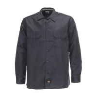 DICKIES LONG SLEEVE WORK SHIRT SLIM CHARCOAL GREY