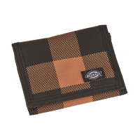 DICKIES CRESENT BAY WALLET CHECKERED BROWN DUCK