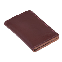 DICKIES LUNENBURG LEATHER CARD HOLDER DARK BROWN