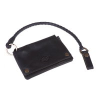 DICKIES BARREN SPRINGS LEATHER WALLET BLACK WITH