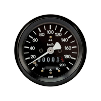 MMB 60MM BASIC SPEEDOMETER 200KM/H, BLACK