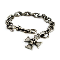 AMIGAZ LINK HACK BRACELET MALTESE CROSS SKULL