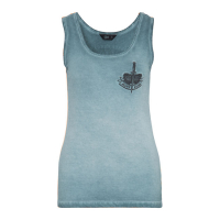 QUEEN KEROSIN ALIVE DEAD TANK TOP SMOKE BLUE