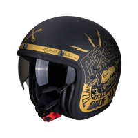 SCORPION BELFAST JET HELMET FENDER BLACK/GOLD