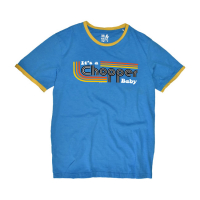 13 1/2 IT''S A CHOPPER BABY MALE RINGER T-SHIRT BLU