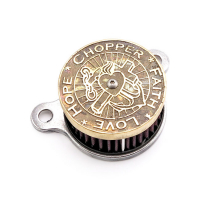 WANNABE CHOPPERS, WANNASUCKER 'CFLH' AIR CLEANER. BRASS