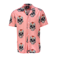 DICKIES BLOSSVALE REVERE COLLAR SHIRT FLAMINGO