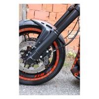 CULT-WERK, FRONT FENDER 'CUSTOM' V2. MATTE BLACK/ MESH