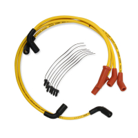 ACCEL, 8MM FERRO SPIRAL CORE SPARK PLUG WIRE SET. YELLOW