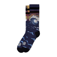 AMERICAN SOCKS SIGNATURE TSUNAMI, DOUBLE BLACK STRIPED