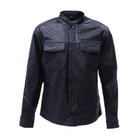 WCC OG PERFORATED LEATHER RIDING SHIRT BLACK