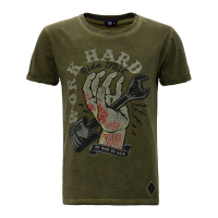 KING KEROSIN WORK HARD T-SHIRT OLIVE