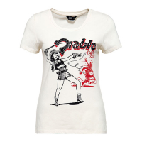 QUEEN KEROSIN DIABLO VINTAGE T-SHIRT OFFWHITE