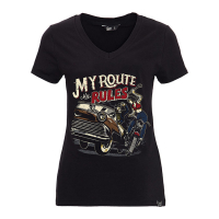 QUEEN KEROSIN MY ROUTE MY RULES T-SHIRT BLACK