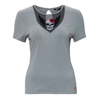 QUEEN KEROSIN OUTLAW T-SHIRT OILWASHED GREY