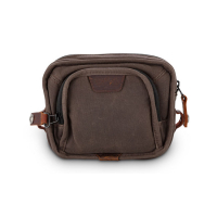 BURLY VOYAGER HANDLEBAR BAG, DARK OAK WET WAXED CANVAS