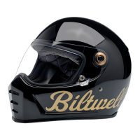 BILTWELL LANE SPLITTER HELMET GLOSS BLACK/GOLD F