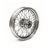 3.00 X 16 REAR WHEEL 40 SPOKES CHROME