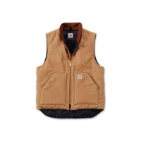 CARHARTT DUCK VEST ARCTIC QUILT LINED CARHARTT BROWN