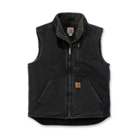 Carhartt mock-neck vest with sherpa lining bla