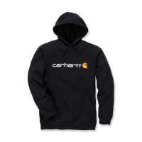 CARHARTT SIGNATURE LOGO HOODIE BLACK